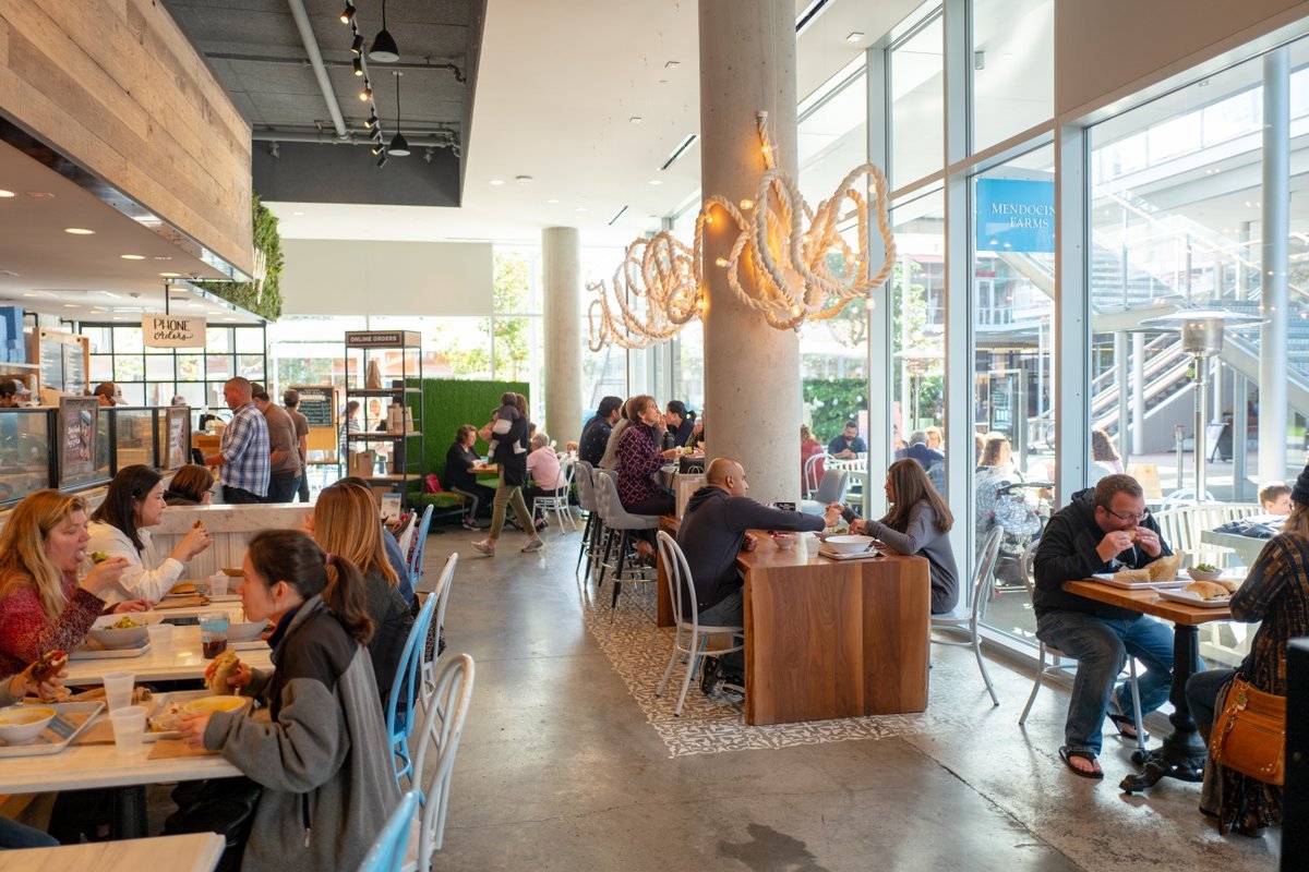 Interior of the Mendocino Farms sandwich restaurant in City Center, Bishop Ranch, San Ramon, California, November 21, 2019.